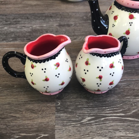 Teapot, milk and creamer set - Picture 3 of 6